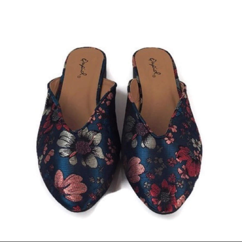 Qupid‎ Print Slide Slipper Mules